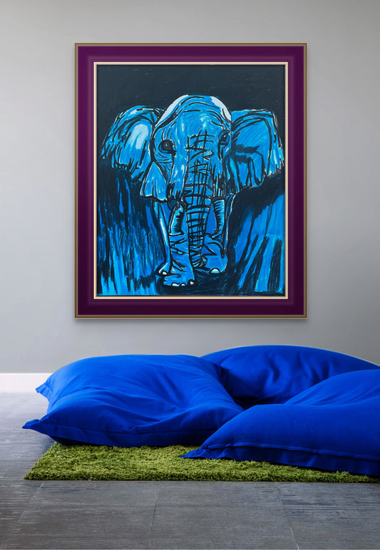 Viktor Bevanda Prints and canvas -Blue Elephant - available in more sizes