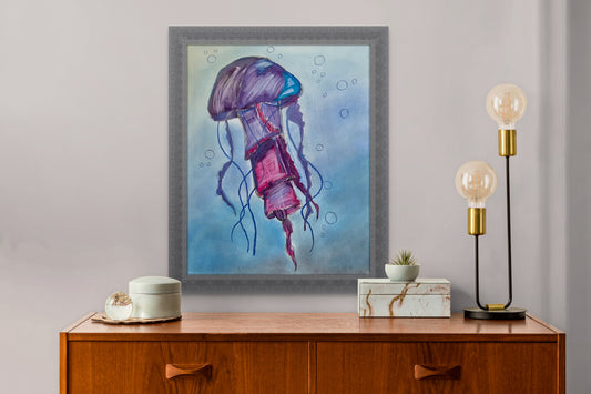 Purple Jellyfish  Viktor Bevanda Prints and canvas - available in more sizes